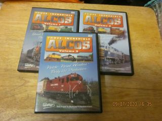 Those Incredible Alcos Volume 1,  2,  3 Pentrex Three Dvd Set Locomotives