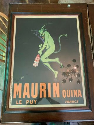 Maurin Quina European Vintage Art Poster Framed By Leonetto Cappiello