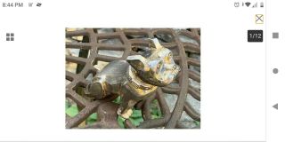 Vintage Gold Plated Mack Truck Bulldog Hood Ornament Dog Emblem Cast Metal 87931
