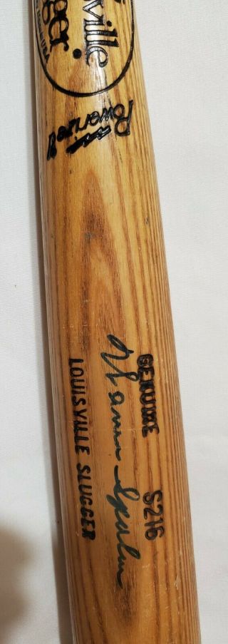 Hof Warren Spahn Autographed Louisville Slugger 125 (pro Game Cracked Bat)