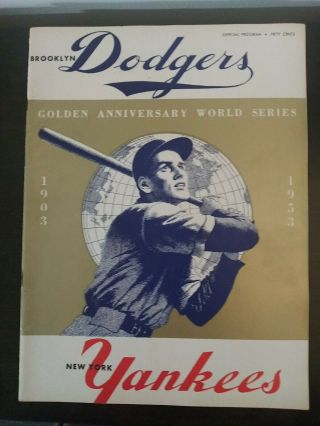 1953 World Series Program - York Yankees At Brooklyn Dodgers - Baseball