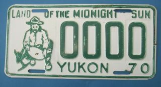 1970 Yukon Sample License Plate Land Of The Midnight Sun
