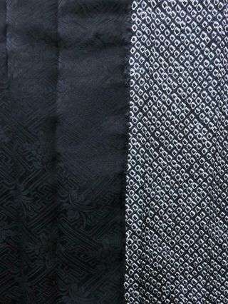 01vbcf 2079 Silk Fabric Vintage Japanese Kimono Hand Stitched Shibori