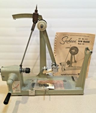 Vintage 3m Sasheen S - 72 Bow Making Machine,  Euc