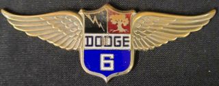 Dodge 6 Automobile Radiator Badge Car Truck Emblem Hood Ornament Sign