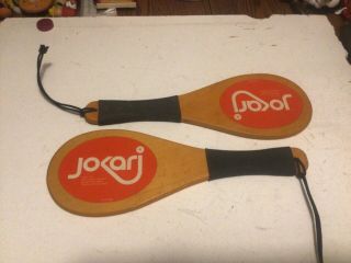 Vintage Jokari Paddles 1 Set Of Racquetball Paddles