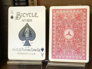 Antique Bicycle 808 Tangent No.  1 Playing Cards Us8d 52/52 Vintage C1900 - 1 Deck