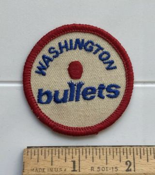 Vintage Washington Bullets Nba Basketball Team Logo 2” Round Embroidered Patch