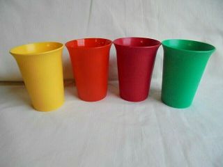 Vintage Tupperware Set Of 4 Sippy Cups Bell Tumblers 109 No Lids