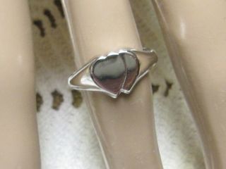 Vintage Sarah Coventry Silver Tone Double Heart/valentine Adj.  Ring Os