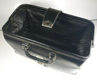 Vintage Kruse,  Black Leather Doctors Bag,  Medical Dr. 2