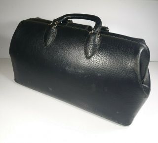 Vintage Kruse,  Black Leather Doctors Bag,  Medical Dr. 3