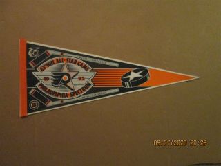 Nhl Philadelphia Flyers Vintage 43rd 1992 All Star Game Team Logo Pennant