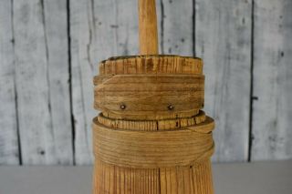 Antique wooden bowl / Vintage butter churn / Primitive wooden vessel 3