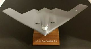 Vintage 1989 Us Air Force Northrop B - 2 Stealth Bomber Model W/ Wood Stand