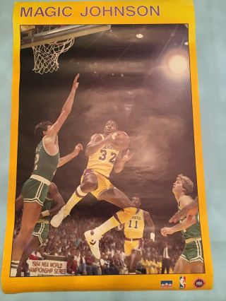 Magic Johnson Vintage 1980’s Los Angeles Lakers Starline Poster 22 1/2 X 34 1/2