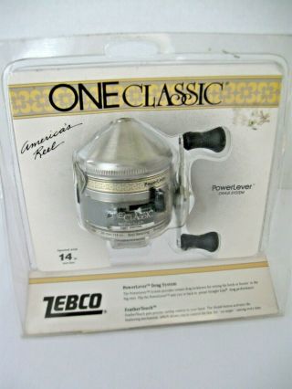 Vintage Zebco One Classic Feather Touch Fishing Reel 1986