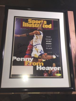 Framed Sports Illustrated Penny Hardaway Autographed Cover
