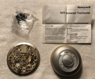 Vintage Honeywell Thermostat T87f Heating Round