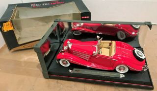 1/18 Diecast Maisto 1936 Mercedes - Benz 500k Typ Special Roadster Red 36862 Box