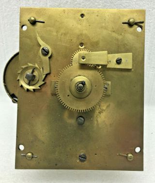 Antique English Fusee Wall Clock Movement Parts