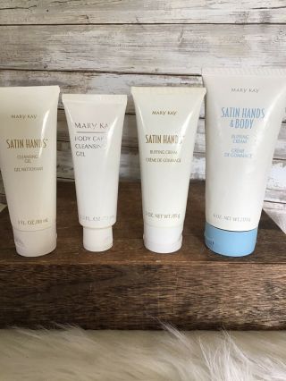 Vintage Mary Kay,  Satin Hands Buffing Cream & Cleansing Gel