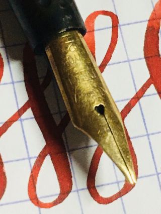 Antique Waterman’s Ideal 12 Fountain Pen w/ 14K Gold Flex Nib Long Tines 2
