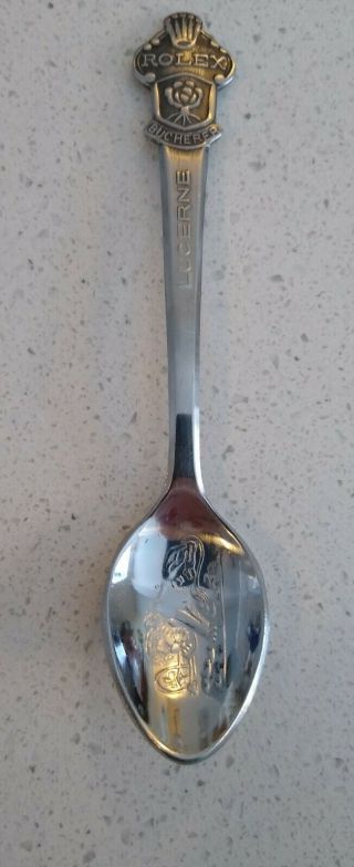 Vintage Rolex Bucherer Of Switzerland Lucerne Souvenir Collector Spoon