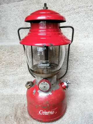Vintage Red Coleman 200a Lantern 1963 Dated 1 Of 63