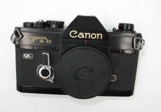 Vintage Black Canon Ftb Ql 35mm Film Camera Body Only