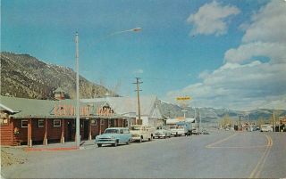 Vintage Postcard Lee Vining Ca Hwy 395 & Tioga Pass Turn Off,  Market,  Mono Co.