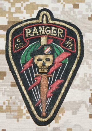 Vintage Vietnam War Us Army 75th Ranger 3rd Battalion B Company Unit Patch