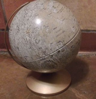 Vintage 1960s Moon Globe Replogle 6 Inch Lunar Globe