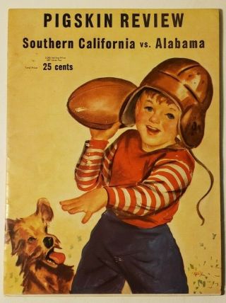 1938 Alabama Vs Usc Football Program Univ Of Southern Calif.  Tide V Trojans