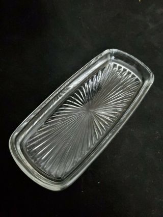 Gorgeous Clear Glass Insert,  Bottom For Vintage Butter Dish - Good
