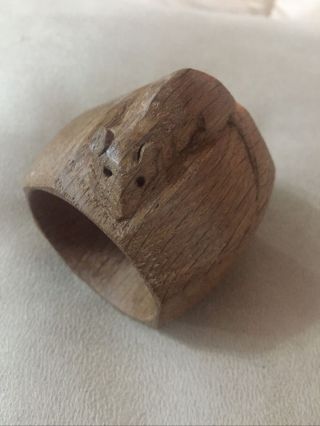 Rare Robert Thompson Mouseman Oak Napkin Ring