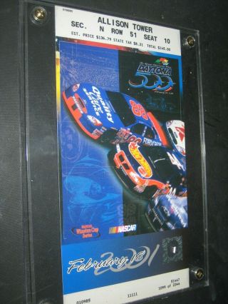 2001 Daytona 500 Ticket Stub,  Dale Earnhardt Sr.  Last Race Plus Turn 1 Pass