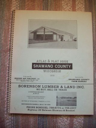 Shawano County Wisconsin Atlas & Plat Book 1978
