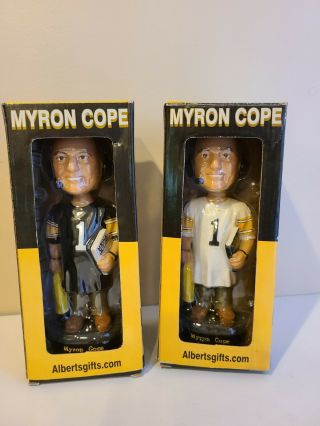 2 Myron Cope Pittsburgh Steelers Bobble Head Nodder 2003 White & Black Jersey