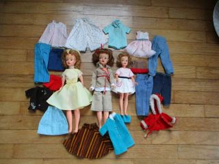 Vintage Ideal Tammy And Pepper Dolls With Clothes