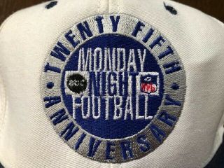 Abc Monday Night Football 25th Anniversary Espn Cap Hat Abc Nbc Fox Cbs Nfl 50th