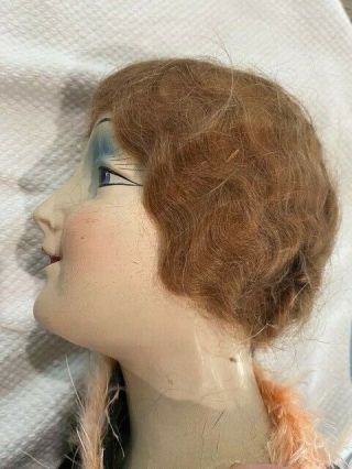 Vintage Antique Art Deco Boudoir Doll,  Bed Flapper Lady Doll 3