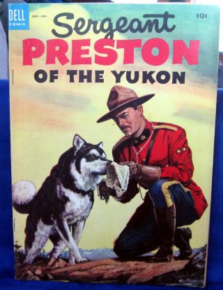 Vintage Sergeant Preston Of The Yukon Comic 1955 13 Dell Vf