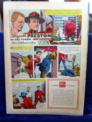 vintage Sergeant Preston of the Yukon Comic 1956 18 Dell VF, 2