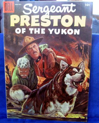 Vintage Sergeant Preston Of The Yukon Comic 1955 16 Dell Vf,