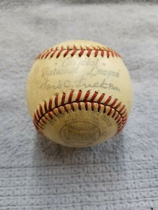 Vintage Ford C.  Frick Official National League Baseball Approximately 70 Yrs Old