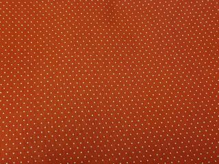 5 Yards Vintage Quilt Fabric Doll Tiny Pin Dots On Red Cotton Material Estate
