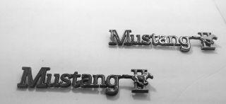 Vintage Metal Car Emblem Ford Mustang Ii 2 Pair