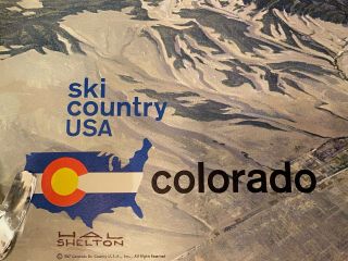 Vtg Hal Shelton 1967 Ski Country USA Colorado Mountain Range Resort Poster Map 2