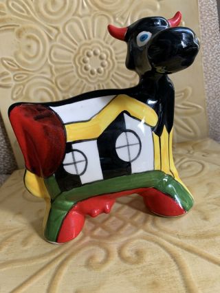 Turov 98 Contemporary Cow Vintage Bright Colors 6” Tall